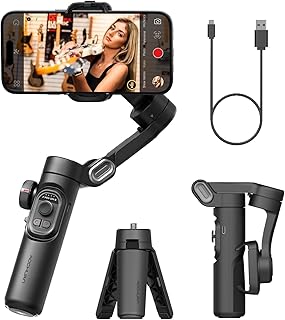 Gimbal Estabilizador Portátil de 3 Eixos com Tripé de Aderência para Celular,Estabilizador cardan