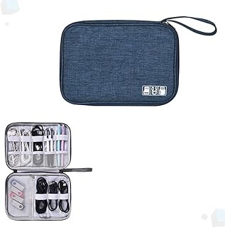 Bolsa Organizadora Portátil para Cabos e Acessórios Eletrônicos, Estojo Multifuncional de Viagem
