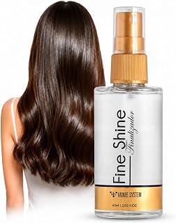 Fine Shine Voganni, PERFUME capiliar radiante, Brilho Intenso Imediato, Protetor Térmico para