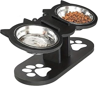 Tigelas para cães com suporte | Tigelas de aço inoxidável destacáveis para cães pequenos com