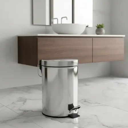 Vittak Lixeira Inox C/ Pedal E Balde Cesto Lixo Removível 12l Banheiro Cozinha