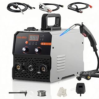 Máquina de Solda 3 em 1 MIG MMA TIG 250A 110V/220V com Display LCD - Soldadora Sem Gás, Inverter
