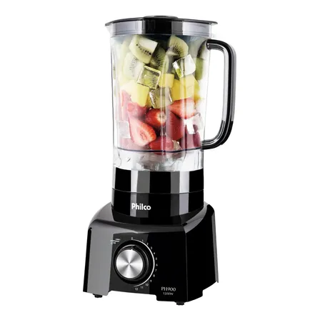 Liquidificador Philco 1200w 3l 12 Velocidades Preto Ph900 127v