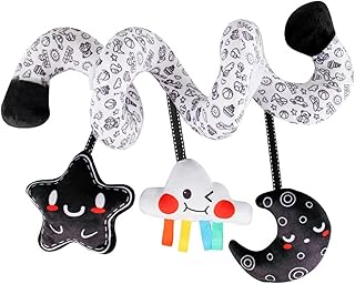 MERIGLARE Assento espiral para bebê, brinquedo para carrinho de bebê, jogo de atividades, criativo,