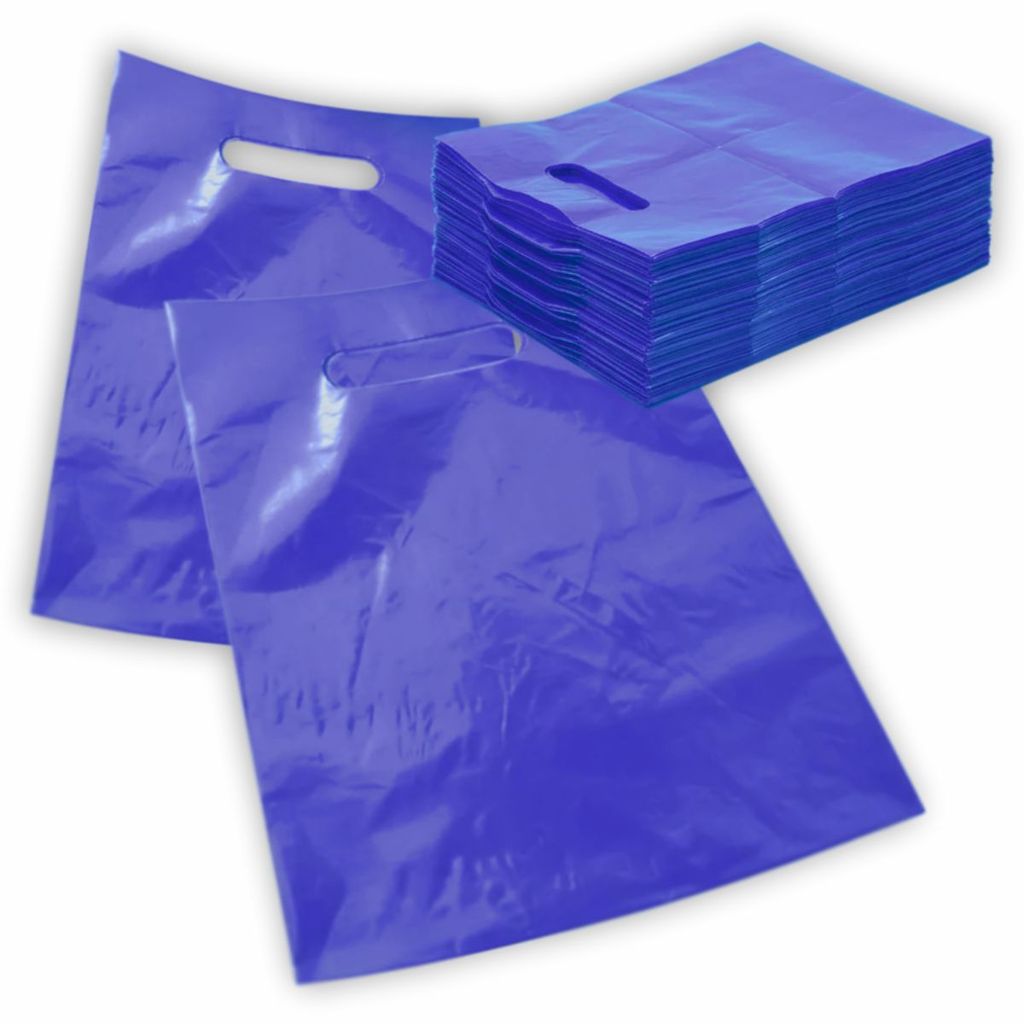 Sacola Plástica Boca de Palhaço Lisa Azul Promo - (Escolha Medida e Quantidade)