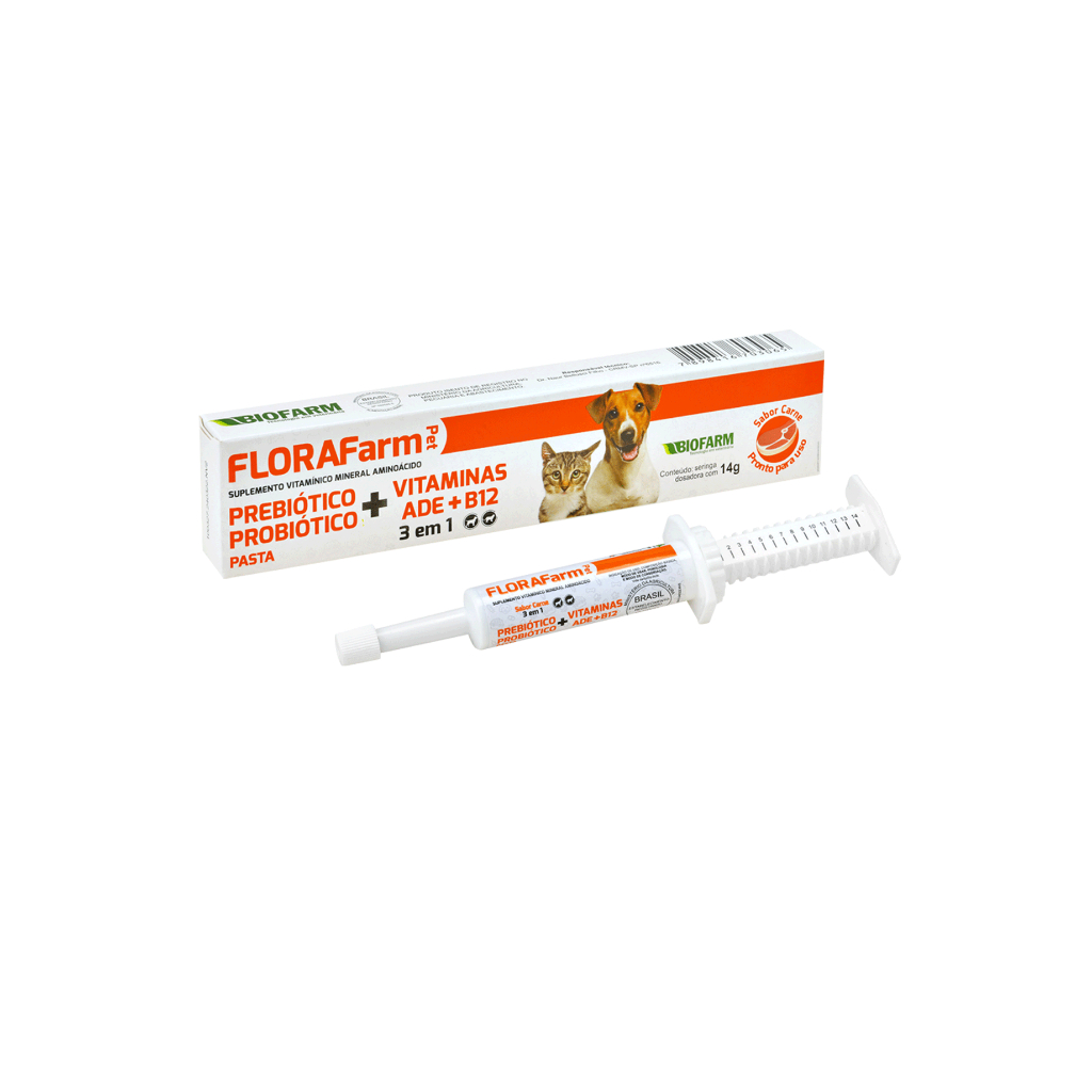 Florafarm Pet Suplemento Vitaminico 3 em 1 Para Caes e Gatos