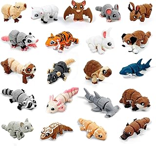21 peças de mini estátuas de animais impressas em 3D - Conjunto de estatuetas colecionáveis