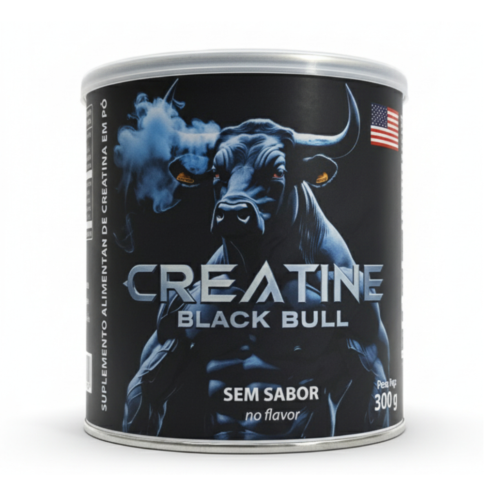 Creatina Black Bull Suplementos 300G 100% Pura PREMIUM