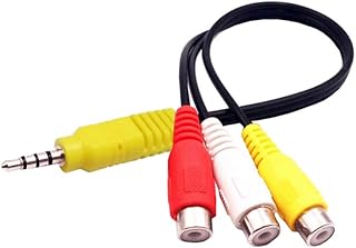 Cabo adaptador de substituição de áudio vídeo AV composto para Samsung TV, 3 RCA para adaptador de