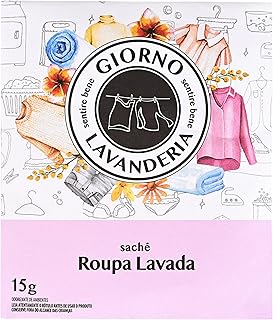 Sachê Perfumado Para Armário e Gavetas (Aromatizador), Roupa Lavada, Giorno Casa, 15 g, Rosa