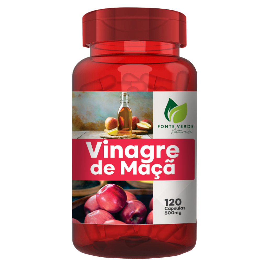 Vinagre de Maça 500MG 120 Capsulas Fonte Verde