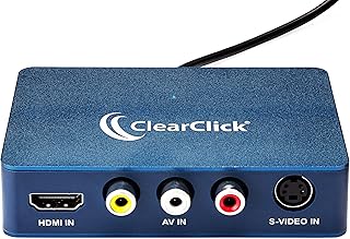 ClearClick Dispositivo de captura de vídeo para USB 1080P e áudio e transmissão ao vivo - Entrada