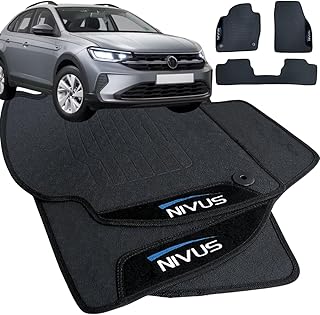 Jogo de Tapete Borracha Automotivo para Carro Compatível com Nivus 2020 2021 2022 2023 2024 2025