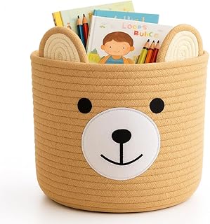 Cesta de urso para berçário, cesta de chá de bebê, cestas de bebê para armazenamento, cesto de