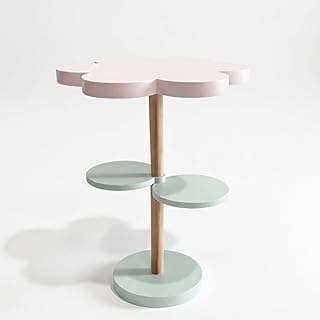 Casa Decoratta Mesa Flor Infantil Decoração Madeira Quarto Sala Desmontável Rosa Bebê MDF
