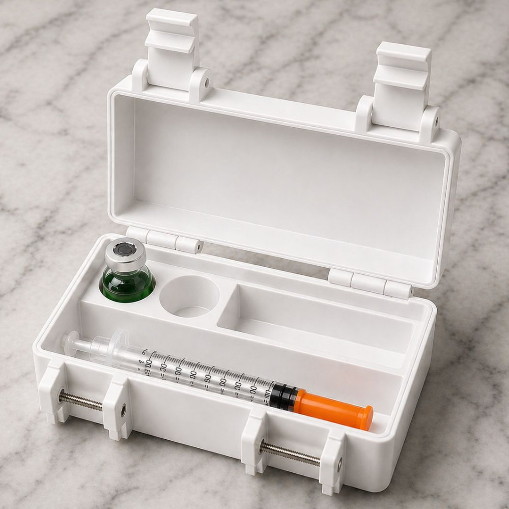 Porta Medicamento Mão Para Viagem Rígido Resistente Ampolas 10ml L22m etc.