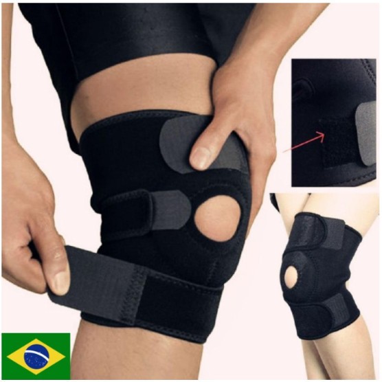 Joelheira Compressão Ortopedica Articulada Apoio Reforçado - Abcshop