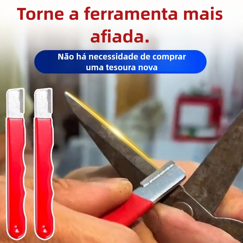 Afiador Profissional de Facas Aço Tungstênio Pedra Diamantada Lâminas Tesoura Jardinagem Cabo