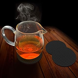 Tapetes de silicone antiderrapantes, resistentes ao calor e com retenção de água para copos de