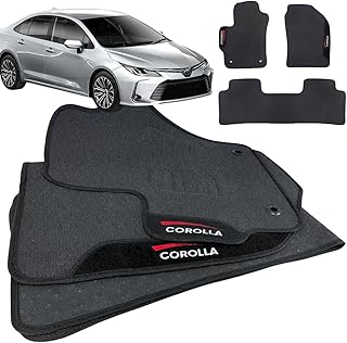 Jogo de Tapete Borracha Automotivo pra Carro Compatível com Corolla 2020 2021 2022 2023 2024 2025
