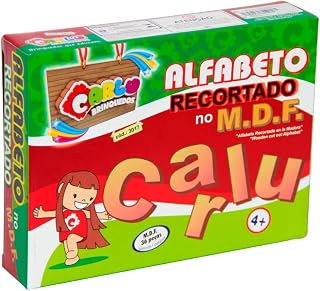 Carlu Brinquedos - Alfabeto Recortado Pequeno Jogo Educativo, 4+ Anos, Multicolorido, 3017