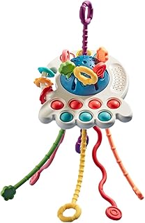 Moniss Brinquedo de puxar cordão para bebês Montessori Brinquedos sensoriais para crianças de 6 a