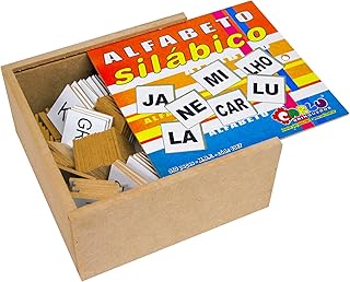 Carlu Brinquedos - Alfabeto Silábico Jogo Educativo, 4+ Anos, 350 Peças, Multicolorido, 1367
