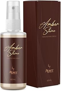 Ápice Perfume Capilar Amber Shine | Fragrância Duradoura com Vanila, Âmbar e Violeta | Brilho e
