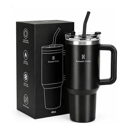 Copo Térmico Gigante 1,2l Inox Com Tampa E Inox Canudo