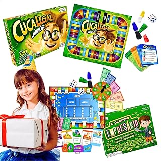 Kit 2 jogos infantis educativos brinquedo pedagógico jogo pequeno empresario + cuca legal junior