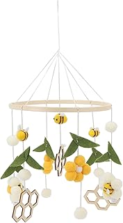 Berço de bebê Móvel, Brinquedo Móvel, Berçário, Decoração Suspensa, Flor de Abelha, Tecido à Mão,