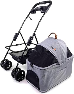 Carrinho de passeio com berço removível para Pet, animal de estimação, cachorro, cão, gato de