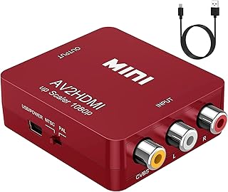 ABLEWE Conversor RCA para HDMI, AV para HDMI, Mini RCA 1080P composto CVBS adaptador conversor de