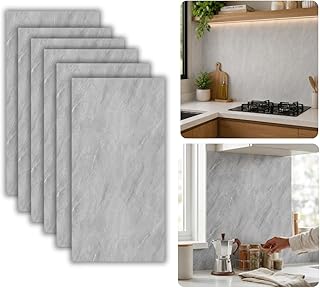 Placa Adesiva Decorativa Efeito Mármore Premium | Revestimento Autocolante para Parede, Cozinha,