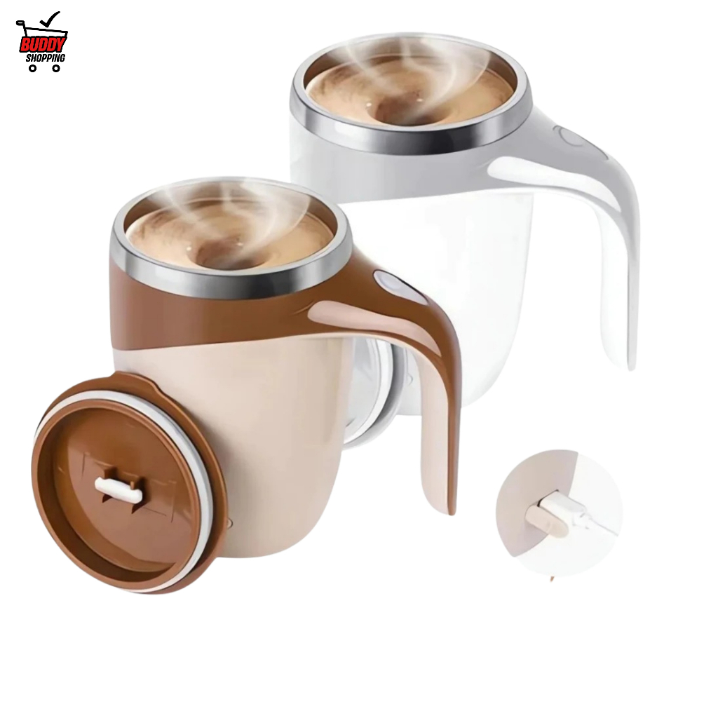 Caneca Misturadora Automática Elétrica USB Bateria Recarregável Mixer Café 380ml