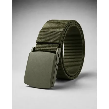 Cinto Mardi Antialergico Preto Fivela De Engate Rapido Plastico Cor Verde-musgo Tamanho 120