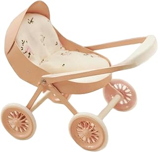 Carrinho de Bebê em Miniatura, Mini Carrinho de Brinquedo, Simulação de Brinquedo para Casa de