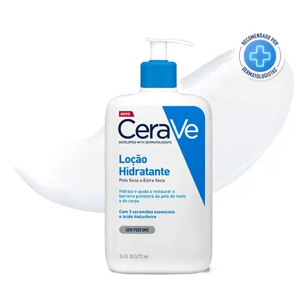 Loção Hidratante Corporal Sem Perfume, Com Ceramidas Essenciais E Ácido Hialurônico, Textura Fluida