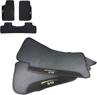 Jogo de Tapete Borracha Automotivo pra Carro Compatível para S10 Cabine Dupla 2012 2013 2014 2015