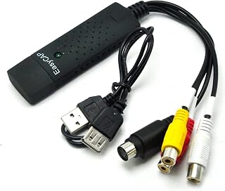 EasyCAP USB2.0 Placa de captura de vídeo de 1 canal AV/BNC para TV USB DVD VHS Áudio