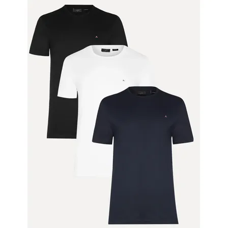 Kit Camisetas Aramis Preta/branca/azul Marinho - Original
