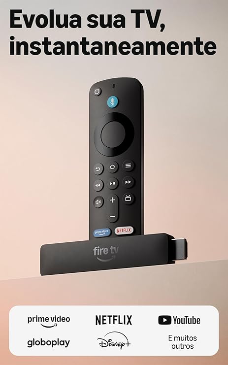 Amazon Fire TV Stick HD (modelo mais recente), Controle Remoto por Voz com Alexa, alimentado pela