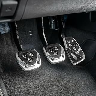 Kit Pedaleira Esportiva Premium, 3 Peças, Universal, Manual, VARENZIA | Antiderrapante, Tuning Interior, Ajuste Universal, Para Carro Manual, 3 Peças