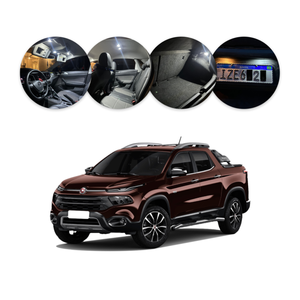 Kit Lampadas Led Interna Premium Fiat Toro - Canbus