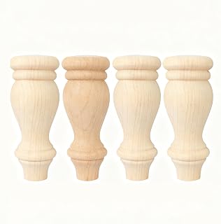 Conjunto de 4 pernas de móveis de madeira, para sofá, cadeira, sofá, cômoda, mesa, armário, cama, estante (tamanho: 10 x 6 cm (4 peças))