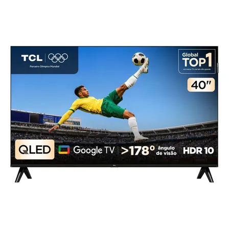 Smart Tv Tcl 40 Polegadas Full Hd Qled S5k Wifi Bluetooth Google Tv 2 Hdmi Hdr10 Dolby Audio 40