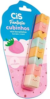 CIS Cubinhos Borracha - 2 Modelos - 4 Cores - Blister com 8 unidades