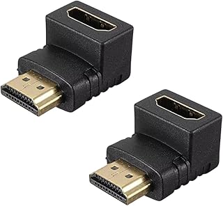 Adaptador Hdmi 90 Graus Em L Kit Com 2 Macho X Fêmea Para Tv Parede Monitor Notebooks Plug Hdmi