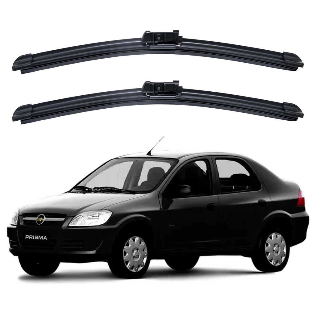 Par Palheta Limpador Para-brisa Dianteiro GM Chevrolet Prisma 2006 - 2012 Kit